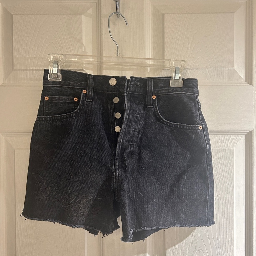 Aritzia Denim Forum Black Denim Women's Shorts